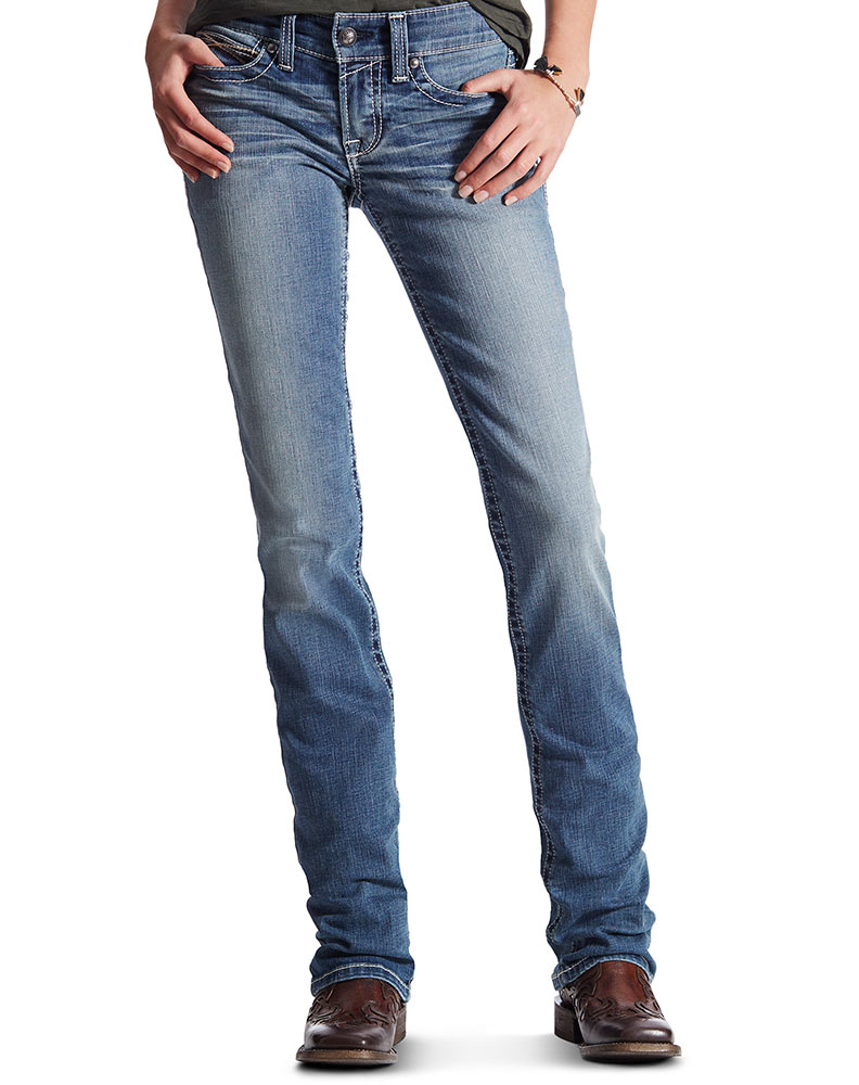 Ariat Women's R.E.A.L. Icon Straight Leg Jean - Rainstorm